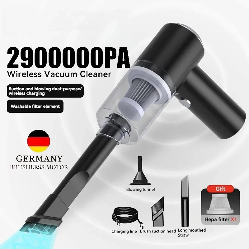 New 120W 2900000PA Car Vacuum Cleaner Wireless Super High Powerful 3 in 1 Wet Dry Dual Use Portable Handheld Vacuum Cleaner
