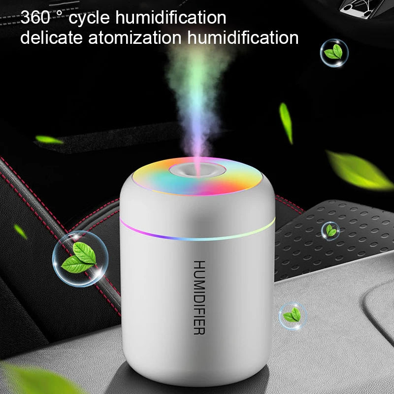 180ML Mini Air Humidifier USB Aroma Diffuser Essential Oil Purifier Mist Maker Colorful Lights humidificador For Home Car Office