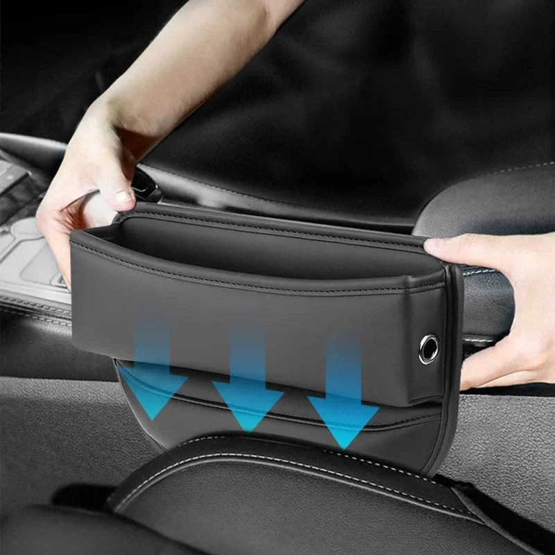 Car Seat Gap Filler Organizer Multifunctional Storage Box Pocket Console Crevice Leather Holder Cup Phone Key Card Auto Interior