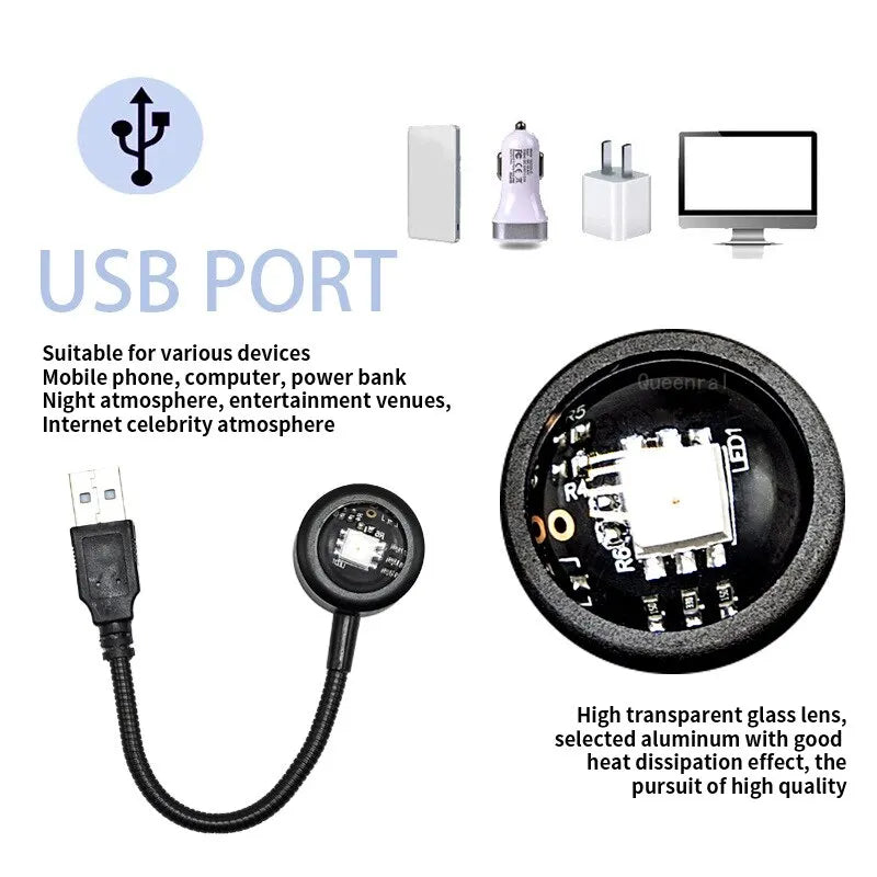 LED USB Sunset Lamp Projector Home Decor RGB Night Light Portable Mood Light For Living Room Wall Photography Neon Lights Lamp