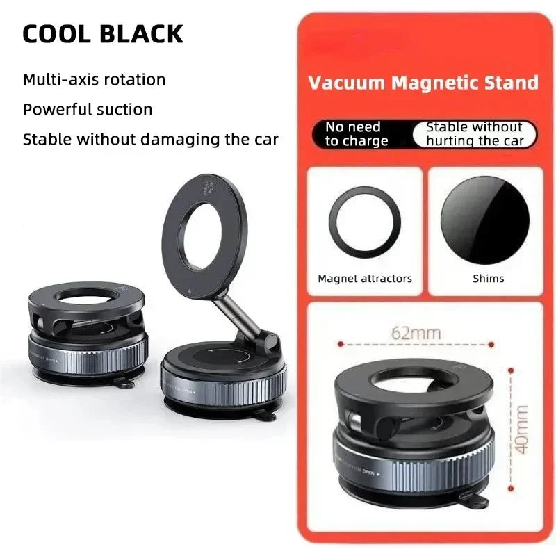 New Car Magnetic Mobile Phone Holder 360 Degree Rotation, Vacuum Adsorption, No Need To Charge, Suitable for Car Navigation