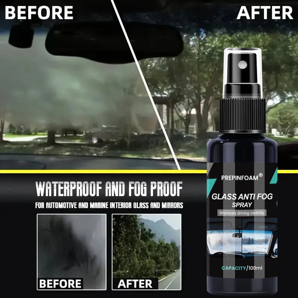Anti-fog Spray Glass Anti Fog Coating Agent Defogger Long-lasting Effect Car Care Defogging Products Auto Mirror
