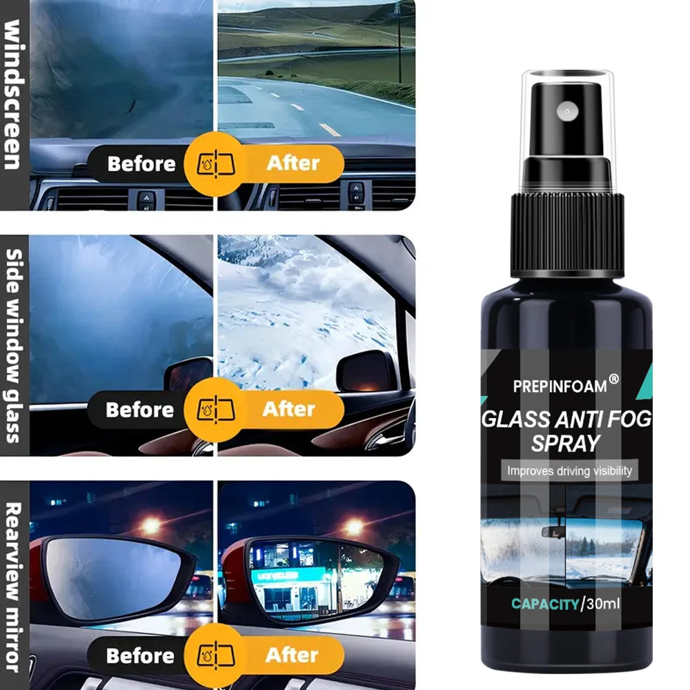 Anti-fog Spray Glass Anti Fog Coating Agent Defogger Long-lasting Effect Car Care Defogging Products Auto Mirror