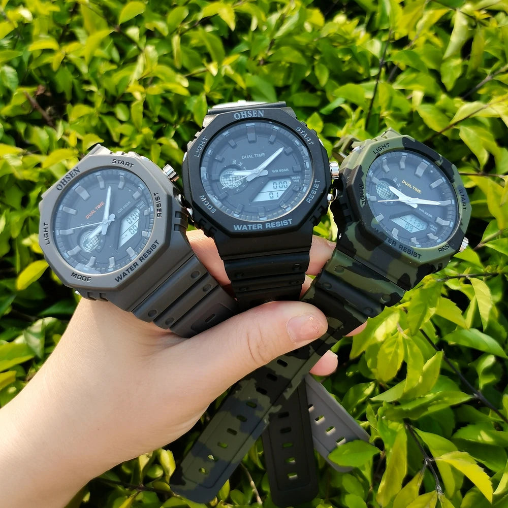 Digital Watch Military Waterproof Sport Quartz Men Watches Dual Time Black G style Fashion Tactical Electronic Wristwatch Clocks