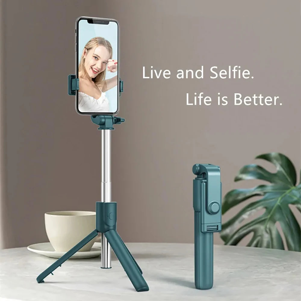 Selfie Stick Tripod Remote Shutter Extendable Monopod Adjustable For Mobile Smartphon Wireless Bluetooth Mini Phone Tripod Stand
