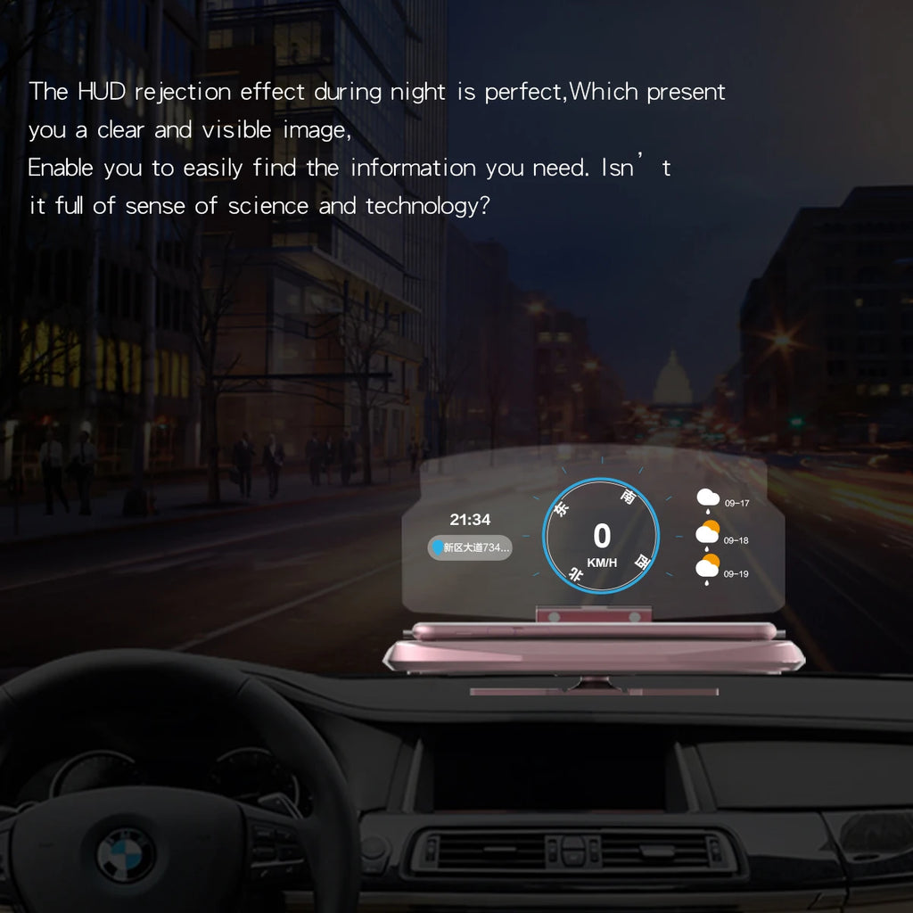 2025 Car-Speedometer HUD Head Up Display Digital Speed Meter Windshield Projector Vehicles Truck Auto Electronics Accessories