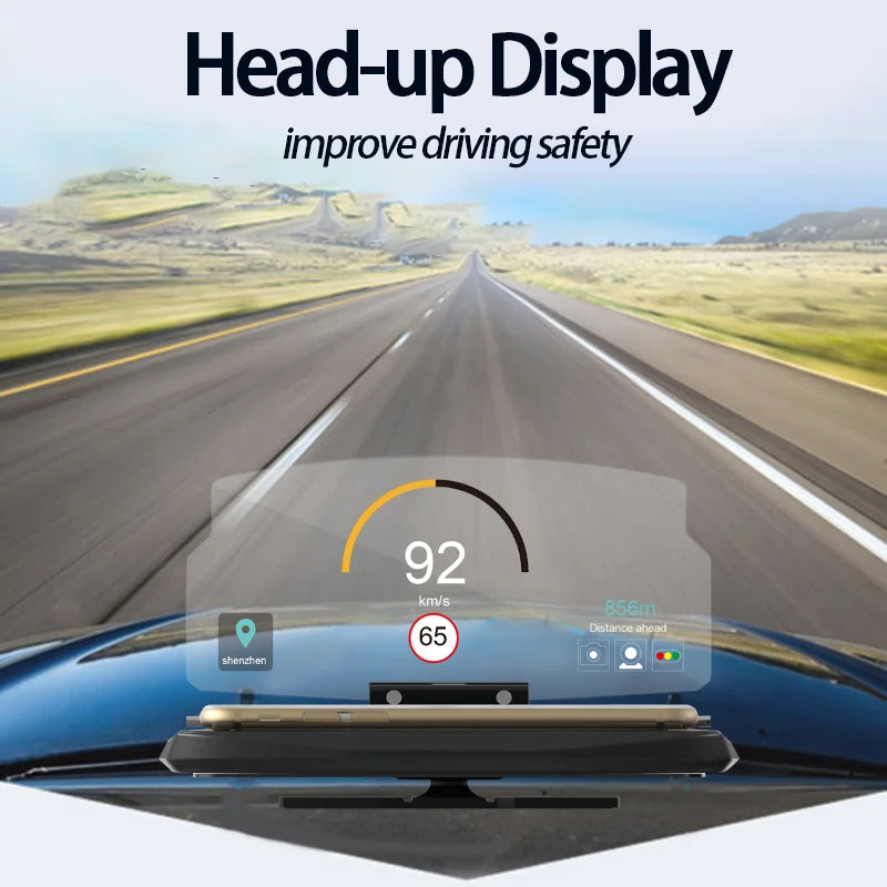 2025 Car-Speedometer HUD Head Up Display Digital Speed Meter Windshield Projector Vehicles Truck Auto Electronics Accessories