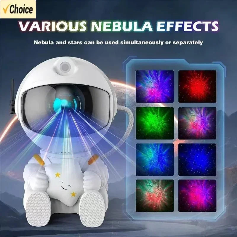 Star Projector Galaxy Night Light Astronaut Space Projector Starry Nebula Ceiling LED Lamp for Bedroom Home Decorative kids gift