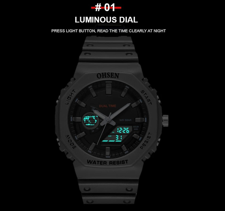 Digital Watch Military Waterproof Sport Quartz Men Watches Dual Time Black G style Fashion Tactical Electronic Wristwatch Clocks