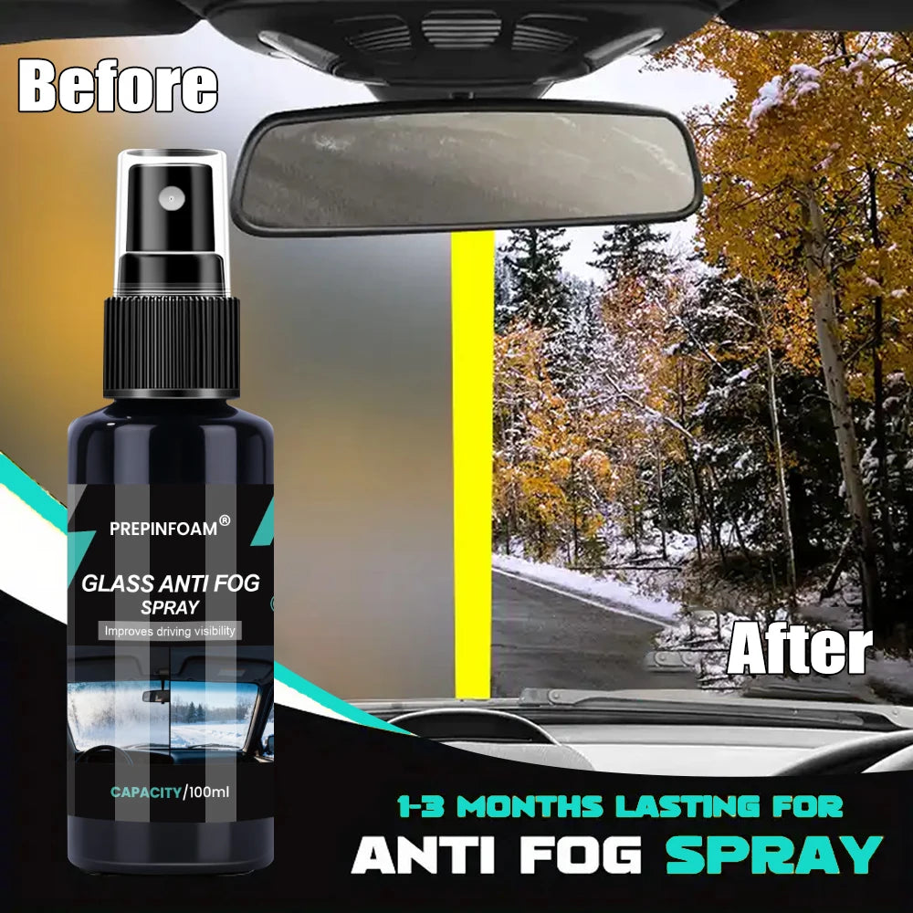 Anti-fog Spray Glass Anti Fog Coating Agent Defogger Long-lasting Effect Car Care Defogging Products Auto Mirror