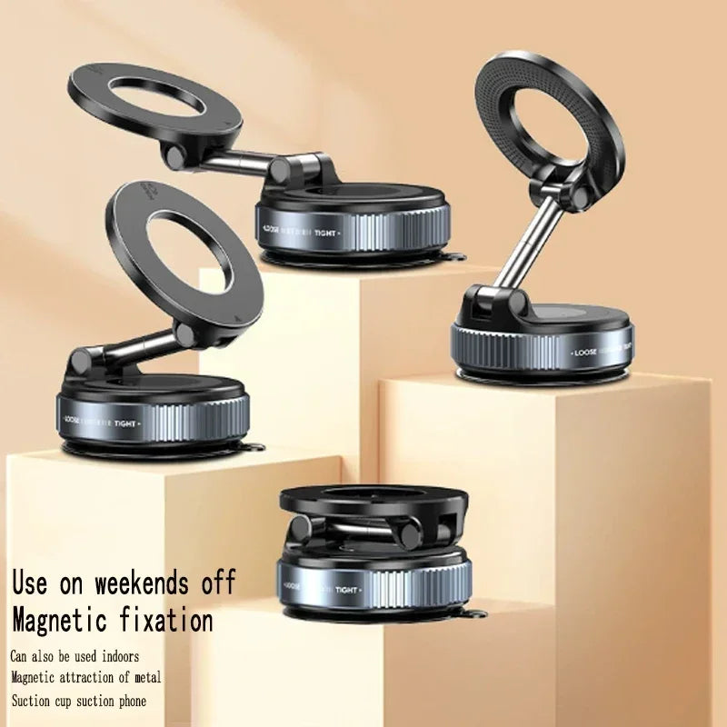New Car Magnetic Mobile Phone Holder 360 Degree Rotation, Vacuum Adsorption, No Need To Charge, Suitable for Car Navigation